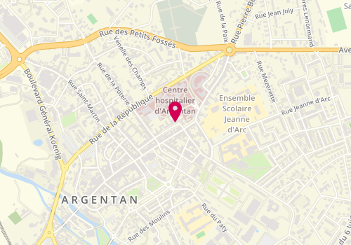 Plan de Caisse d'Allocations Familiales d'Argentan, 15-17 rue des Vieilles Halles, 61200 Argentan