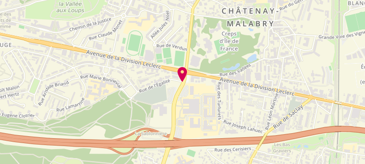 Plan de Point d'accueil CAF de Châtenay-Malabry - Point d'action sociale, 3 rue Jean-Baptiste Clément, 92290 Châtenay-Malabry