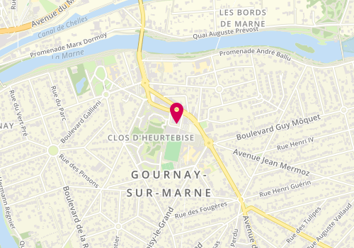 Plan de Point numérique CAF de Gournay-sur-Marne - Maison pour Tous, Allée Jacques Guillard, 93460 Gournay-sur-Marne