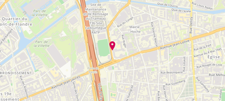 Plan de Point numérique CAF de Pantin - Maison de quartier Mairie Ourcq, 12 rue Scandicci, 93500 Pantin