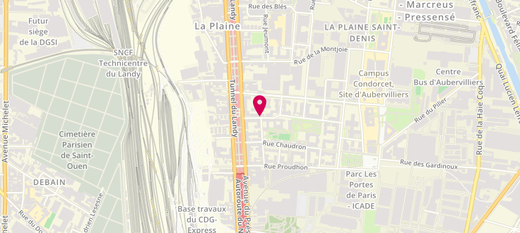 Plan de Point numérique CAF de Saint-Denis - Maison de quartier La Plaine, 5 rue Saint-Just, 93200 Saint-Denis