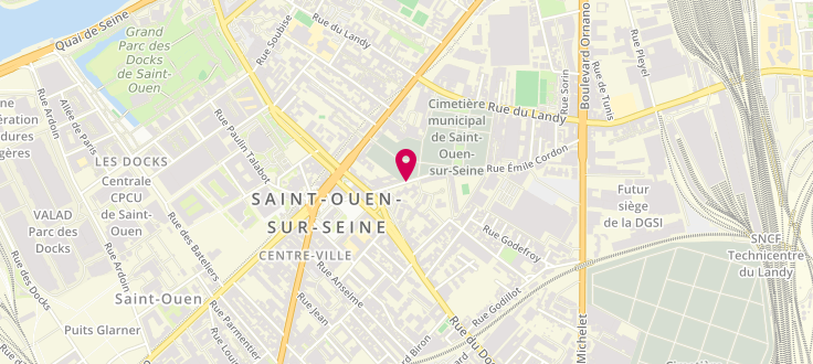 Plan de Point numérique CAF de Saint-Ouen-sur-Seine, 12 rue Émile Cordon, 93400 Saint-Ouen-sur-Seine