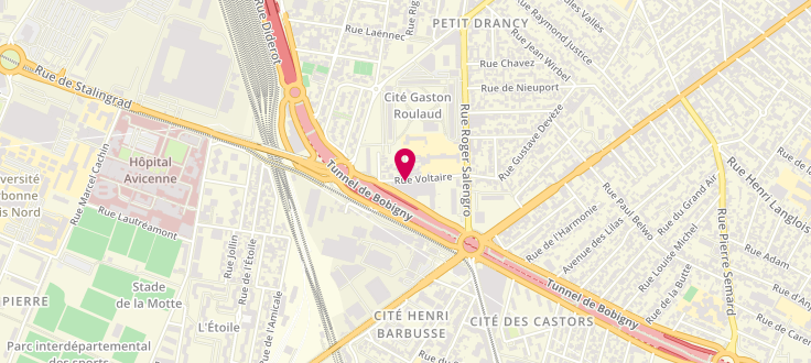 Plan de Point numérique CAF de Drancy - ADEPT, 37 rue Voltaire, 93700 Drancy