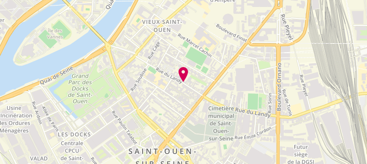 Plan de Point numérique CAF de Saint-Ouen-sur-Seine - Maison de quartier Landy, 37 rue du Landy, 93400 Saint-Ouen-sur-Seine