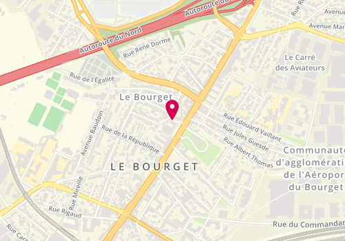 Plan de Point numérique CAF de Le Bourget, 1 rue Pierre Curie, 93350 Le Bourget