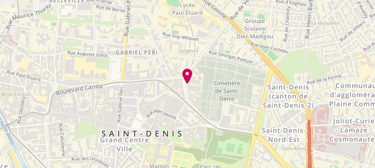 Plan de Agence familles CAF de Saint-Denis, 9 boulevard de la Commune de Paris, 93200 Saint-Denis