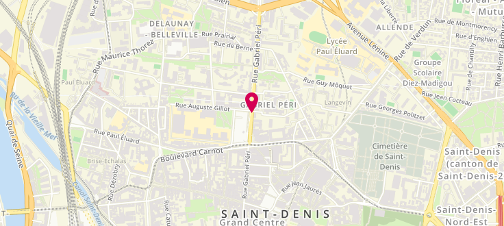 Plan de Point numérique CAF de Saint-Denis - Centre socioculturel coopératif Le 110, 110 rue Gabriel Péri, 93200 Saint-Denis