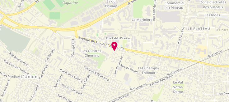 Plan de Caisse d'Allocations Familiales de Sartrouville, 3 rue Louis Pergaud, 78500 Sartrouville