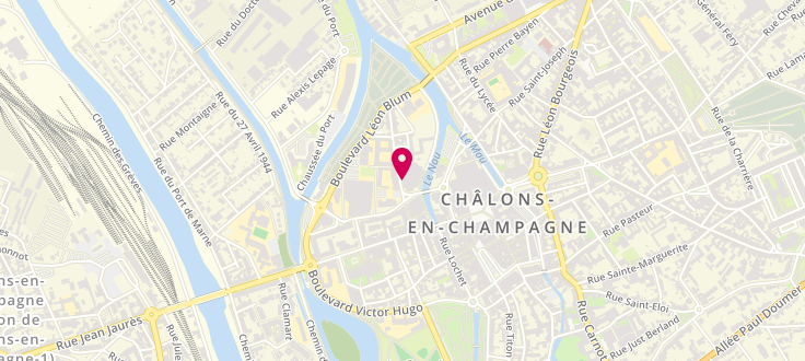 Plan de Point d'accueil CAF de Châlons-en-Champagne, 2 Bis rue de la Rochefoucauld-Liancourt, 51000 Châlons-en-Champagne