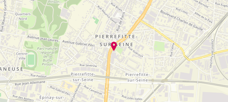 Plan de Point numérique CAF de Pierrefitte-sur-Seine, 7 place de la Libération, 93380 Pierrefitte-sur-Seine