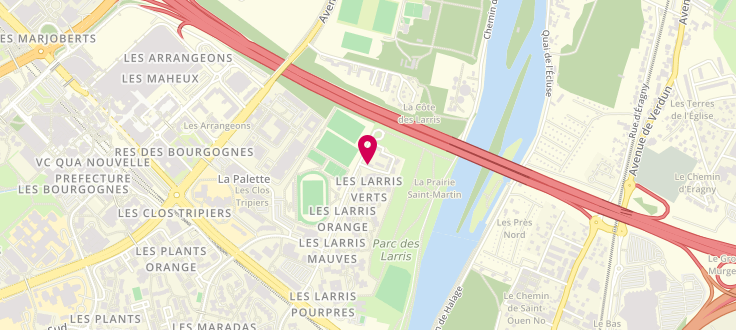 Plan de Point d'Accueil CAF de Pontoise - Espace Larris Maradas, 2 Avenue de l'Est parc des Larris, 95000 Pontoise