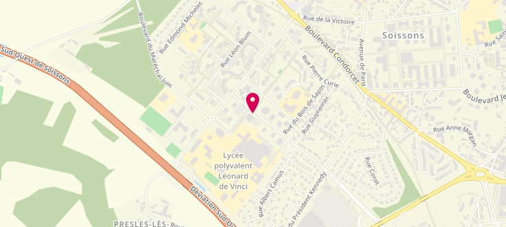 Plan de Point numérique CAF de Soissons - Centre Social Presles, 17 rue Robert Schuman, 02200 Soissons