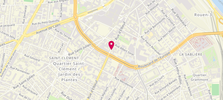 Plan de Point numérique CAF de Rouen - ANLAJT, 47 Rue d'Elbeuf, 76100 Rouen