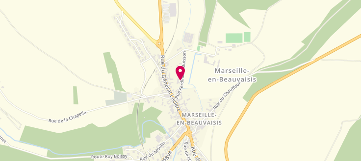 Plan de Point d'accueil CAF de Marseille-en-Beauvaisis - Point Info en Centre Social, Rue Ferdinand Buisson, 60690 Marseille-en-Beauvaisis