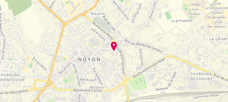 Plan de Caisse d'Allocations Familiales de Noyon, Place Saint Barthélémy, 60400 Noyon