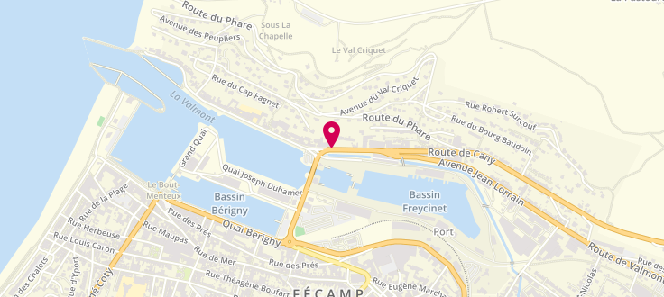 Plan de Point Relais CAF de Fécamp - Centre social Maison du Port, 254, avenue Jean Lorrain, 76400 Fécamp