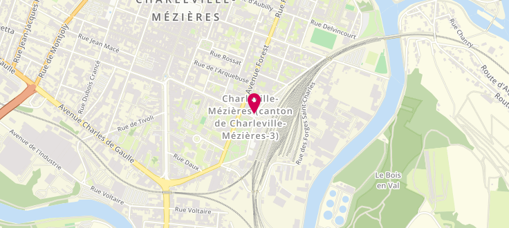 Plan de Caisse d'Allocations Familiales de Charleville-Mezieres, 4 Place de la Gare, 08000 Charleville-Mézières