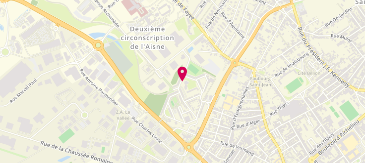 Plan de Point numérique CAF de Saint-Quentin - Centre social du Vermandois, Rue Paul Codos, 02100 Saint-Quentin