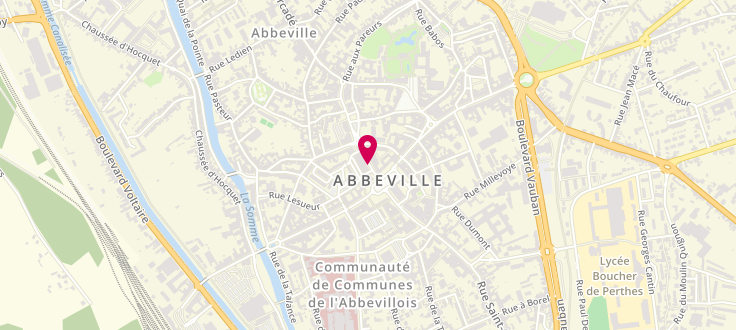 Plan de Caisse d'Allocations Familiales d'Abbeville, 5 Rue Jean de Ponthieu, 80100 Abbeville