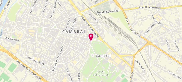 Plan de Caisse d'Allocations Familiales de Cambrai, 2 Rang Saint Jean, 59400 Cambrai