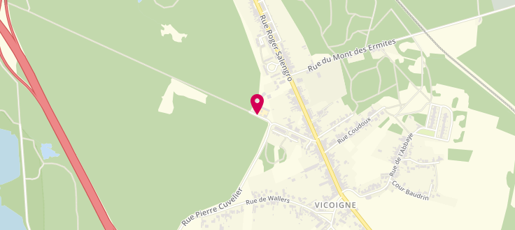 Plan de Point numérique CAF de Raismes - MQ de Vicoigne, Maison de quartier de Vicoigne<br />
16 rue Pierre Cuvelier, 59590 Raismes
