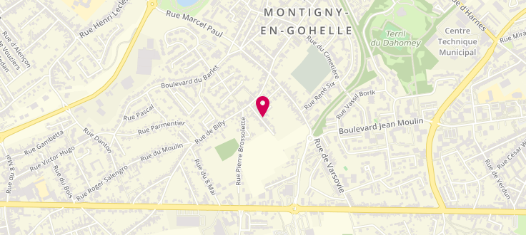 Plan de Caisse d'Allocations Familiales de Montigny-en-Gohelle, 8 Rue Roger Salengro, 62640 Montigny-en-Gohelle