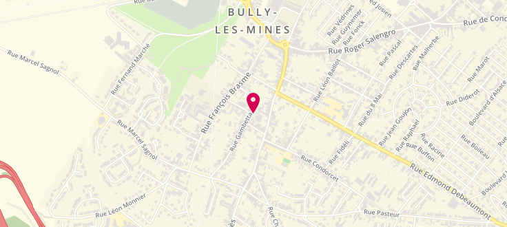 Plan de Caisse d'Allocations Familiales de Bully-les-Mines, Place Georges Clémenceau (Maison des associations Jean Mallet), 62160 Bully-les-Mines