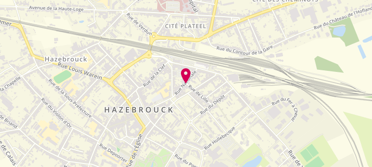 Plan de Permanence CAF d'Hazebrouck, Centre socio-éducatif<br />
Place Georges Degroote, 59190 Hazebrouck