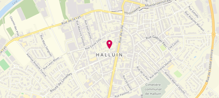 Plan de Permanence CAF d'Halluin, 4 Rue du 11 Novembre, 59250 Halluin