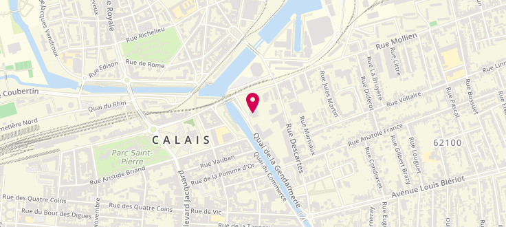 Plan de Caisse d'Allocations Familiales de Calais, 6D Quai de la Gendarmerie, 62100 Calais