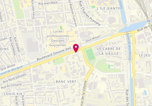 Plan de Point numérique CAF de Dunkerque - MQ du Banc Vert, Maison de quartier du Banc Vert<br />
60 rue de la Ferme, 59640 Dunkerque