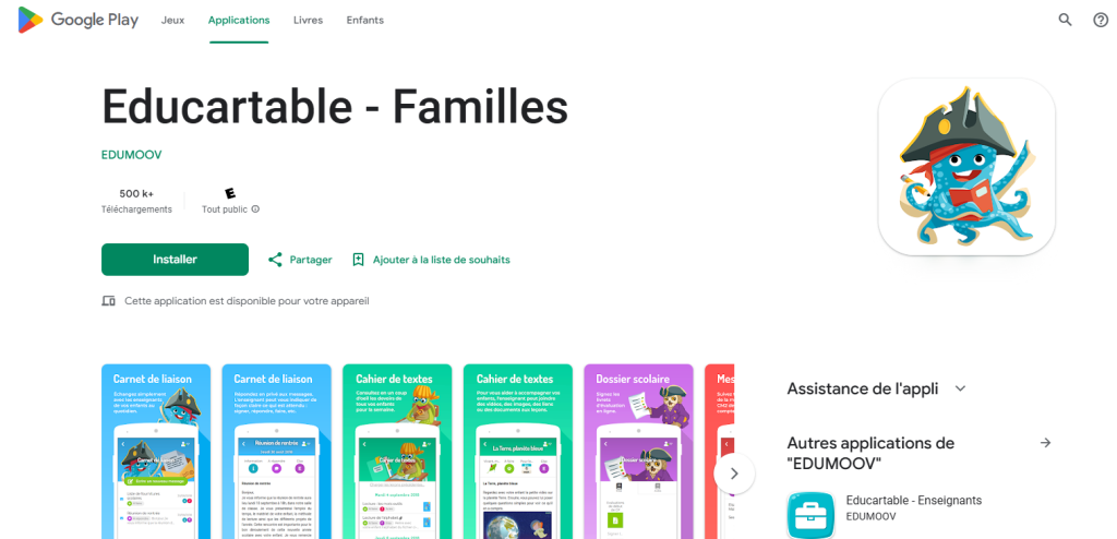 télécharger l'application Educartable