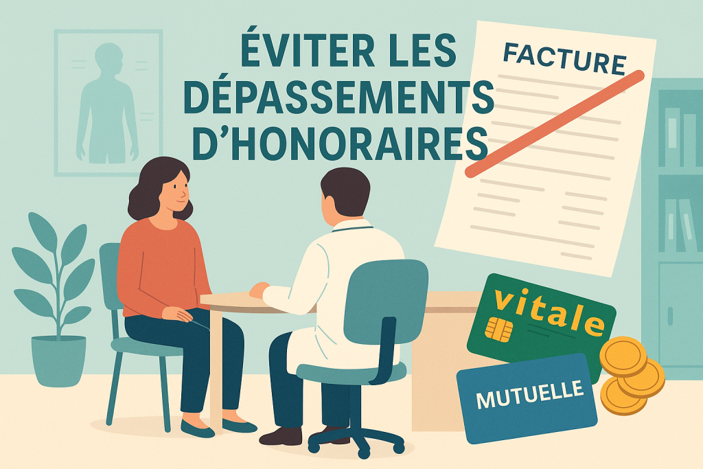 éviter dépassements d'honoraires médecin cabinet facture barrée