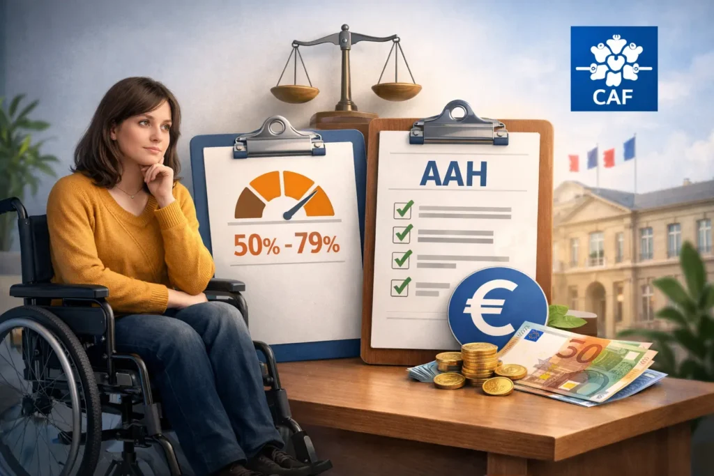 Peut on toucher l’AAH avec un taux de handicap entre 50 et 79