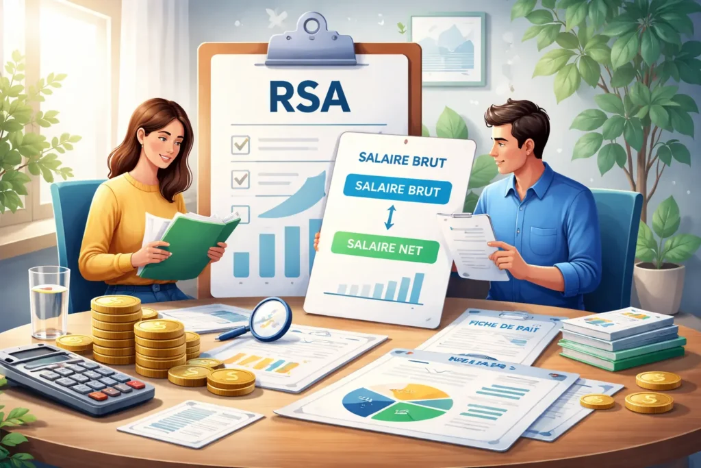 Y a t il une différence entre salaire brut et net dans le calcul du RSA