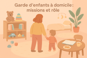 Illustration des missions d’une garde d’enfants à domicile