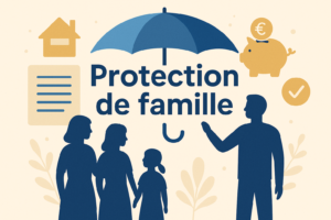 Illustration solutions pour protéger sa famille et sa sécurité financière