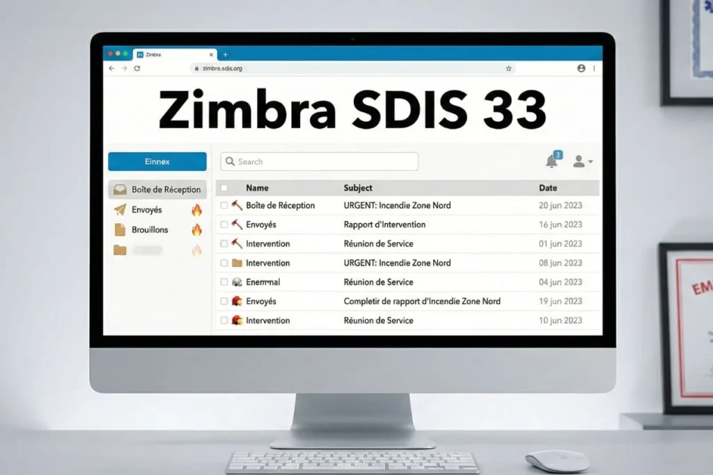 Comment se connecter à Zimbra SDIS 33