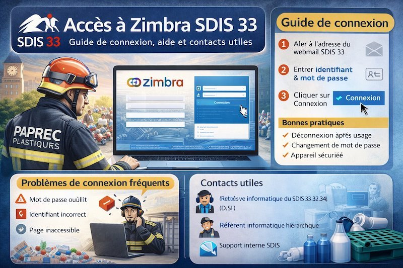Comment se connecter à Zimbra SDIS 33