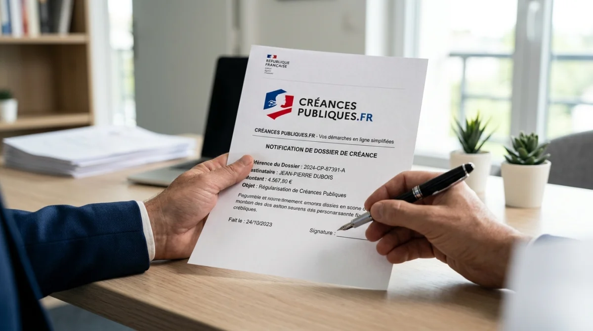 Comprendre le site créances publiques.fr et votre dossier