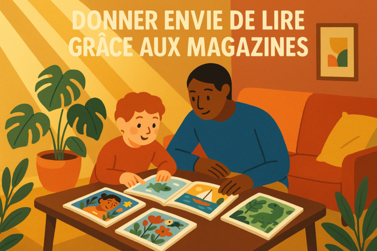 Magazines jeunesse et plaisir de lire partagés entre parent et enfant