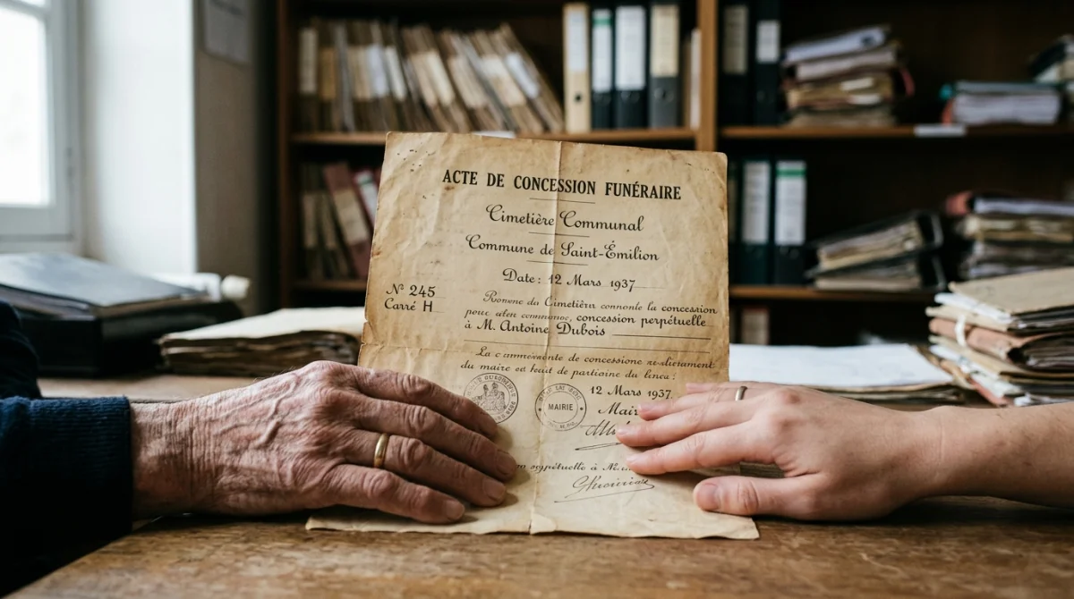 Reprise d'une concession funéraire par un membre de la famille