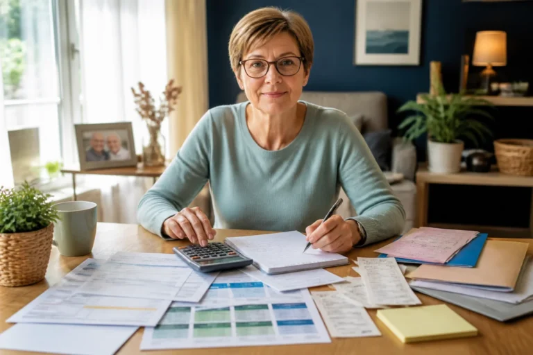Proche aidant préparant un budget familial pour identifier les aides financières aux proches aidants