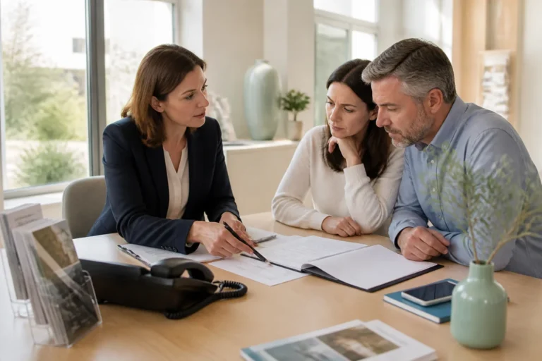 Famille accompagnée par un conseiller funéraire pour les démarches du capital décès de la Sécurité sociale